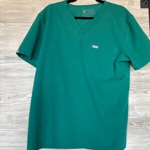 FIGS Men's Scrub Set (top & bottom), Oasis color, Size Large